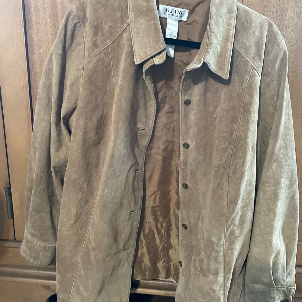 Suede leather jacket.